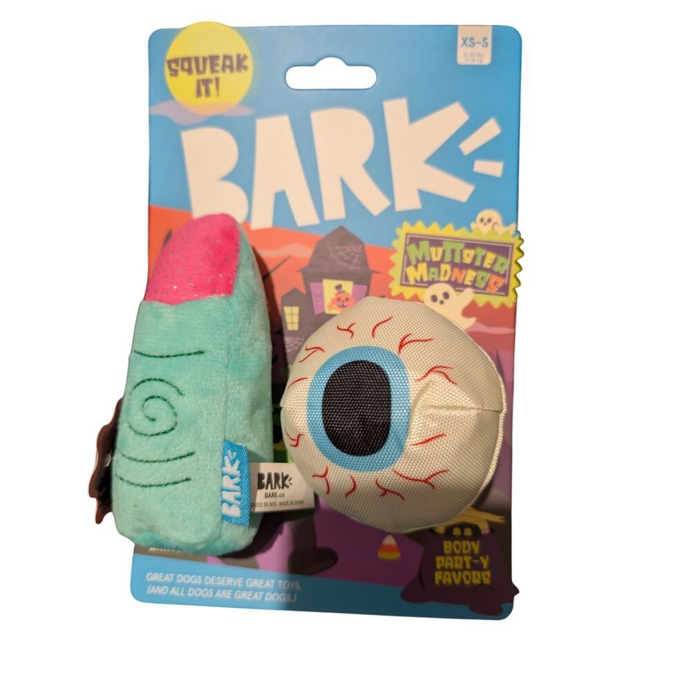 BARK Halloween Muttster Madness Spooky Party Favors Dog Plush Toy